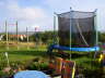 Terrasse mit Trampolin